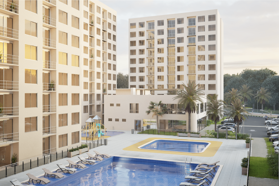 Zona de piscina de Sierra Azul Resort Residencial